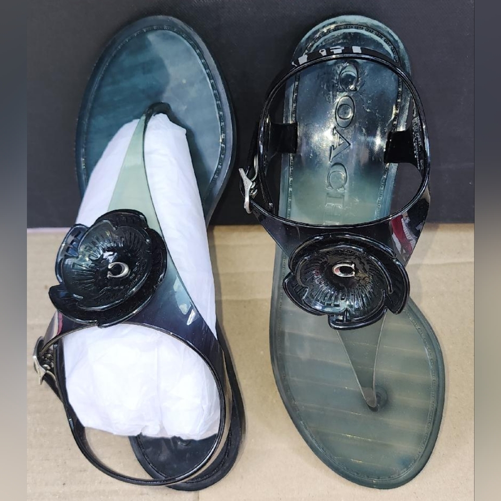 COACH jelly sandal